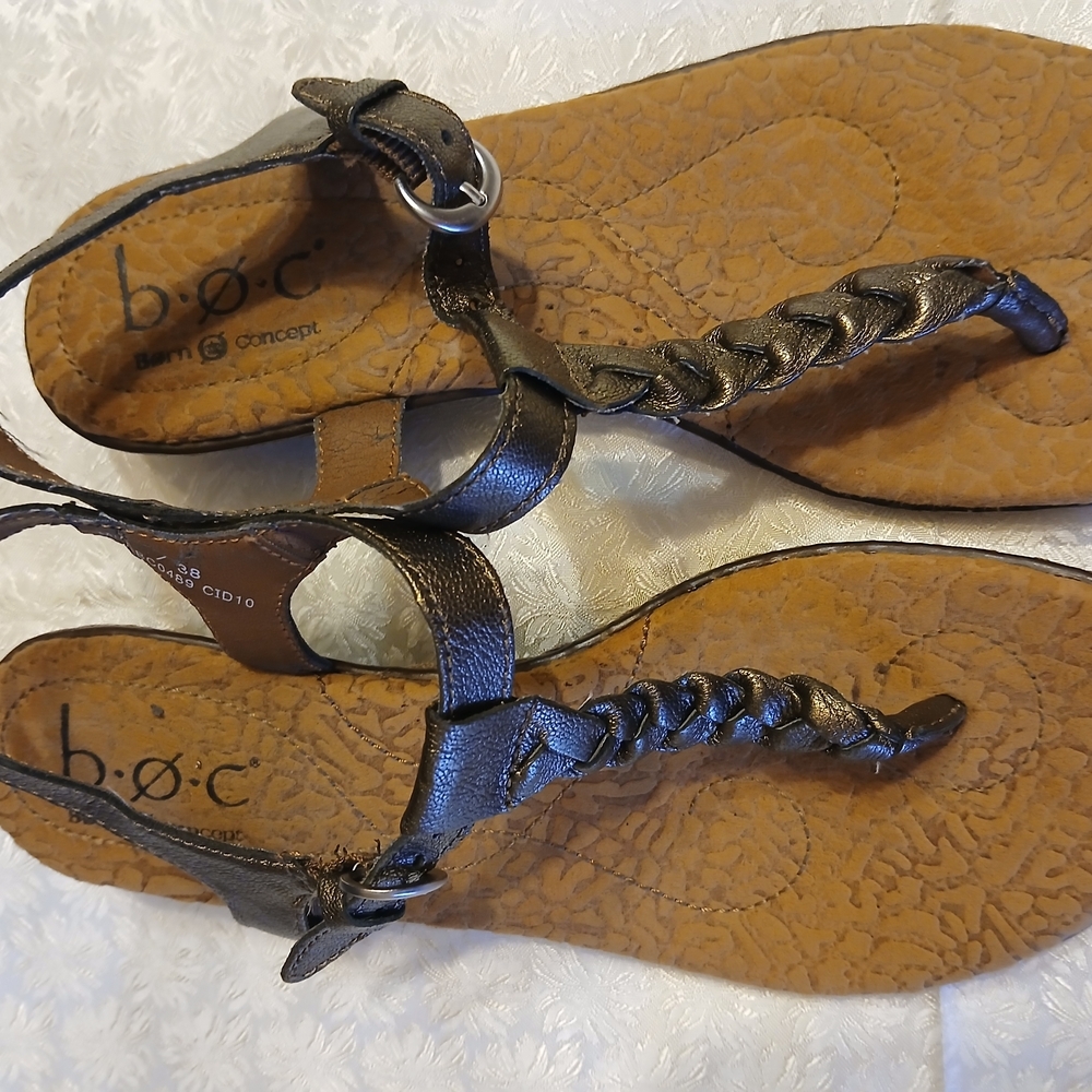 Beige Sandals with Unique Braided Straps and Comfortable Toe Post